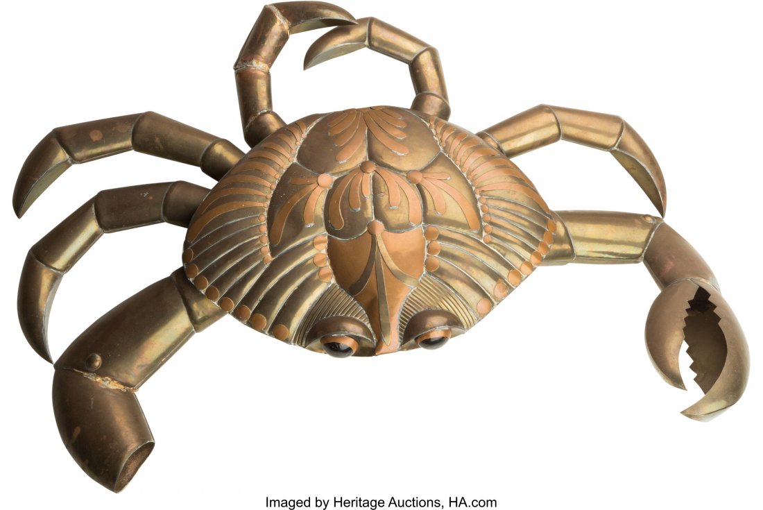 Sergio Bustamante (Mexican, b. 1949) Crab, Cangr: Sergio Bustamante (Mexican, b. 1949) Crab, Cangrejo Welded brass and copper 40 inc