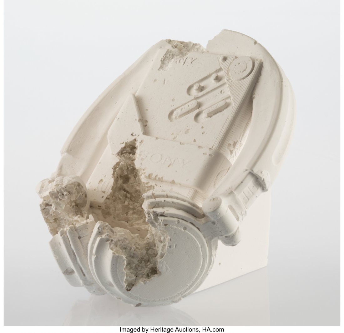 Daniel Arsham (b. 1980) Cassette Player (FR-07),: Daniel Arsham (b. 1980)Cassette Player (FR-07), 2017Plaster with glass frag