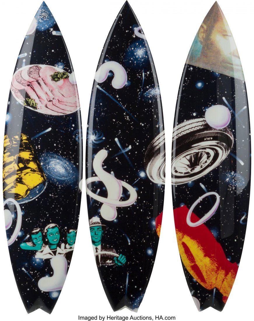 Tim Bessell X Kenny Scharf Space Age (Triptych-: Tim Bessell X Kenny ScharfSpace Age (Triptych- Series of 3)Polyester r