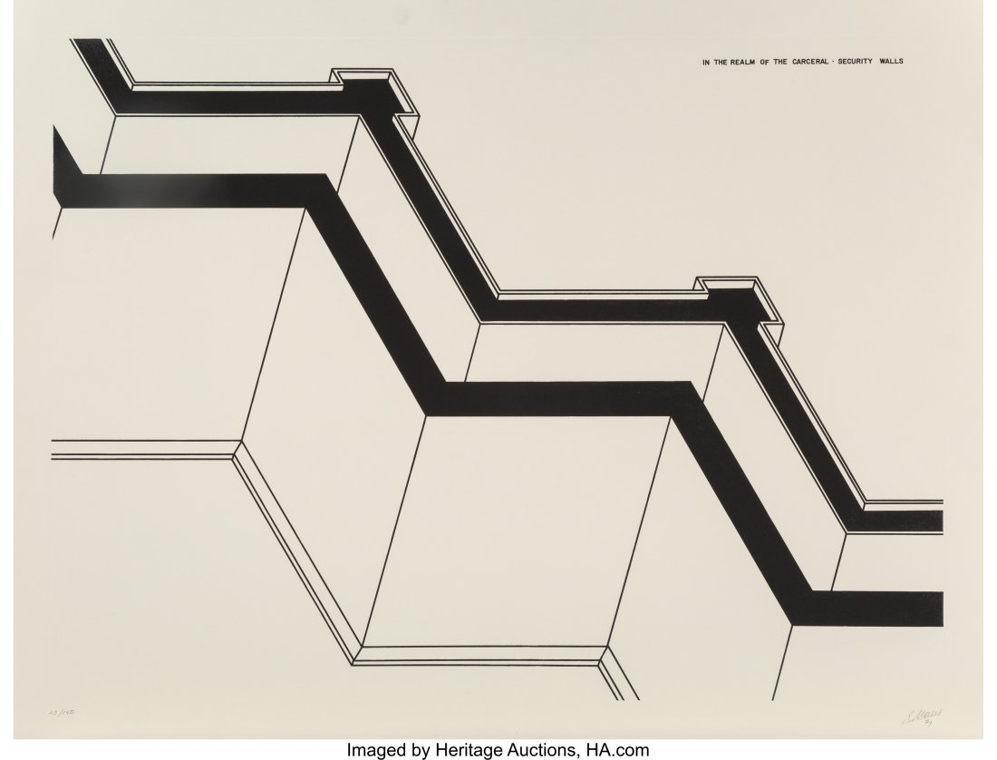 Robert Morris (b. 1931) Security Walls from In t: Robert Morris (b. 1931)Security Walls from In the Realm of the Carceral, 1978