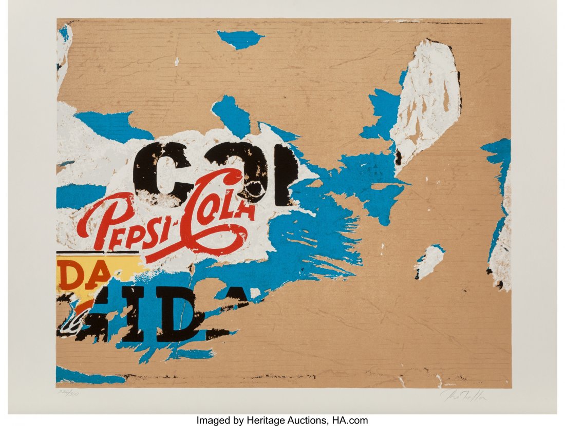 Mimmo Domenico Rotella (1918-2006) Pepsi, 1979 S: Mimmo Domenico Rotella (1918-2006) Pepsi, 1979 Screenprint in colors on paper