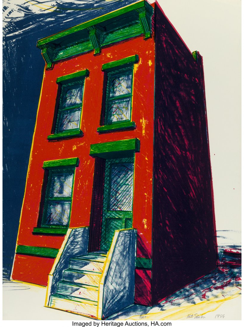 Kit Sailer (20th century) Red Brick House, 1986: Kit Sailer (20th century)Red Brick House, 1986Lithograph in colors on BFK R