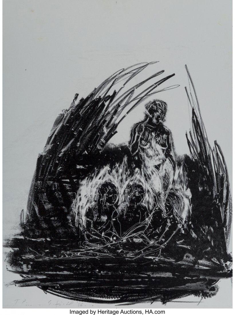 Eric Fischl (b. 1948) Annie, Gwen. Lilly, Pam, a: Eric Fischl (b. 1948)Annie, Gwen. Lilly, Pam, and Tulip (Standing nude wit