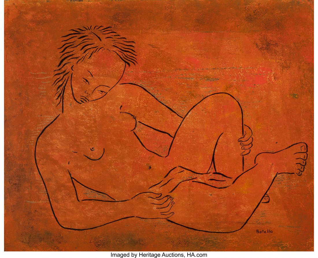 Angel Botello (1913-1986) Desnudo, c. 1965 Linoc (1 of 3)