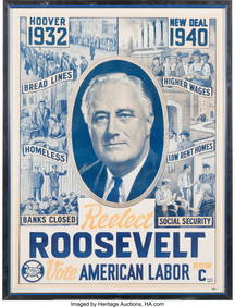 Franklin D. Roosevelt: 1940 Re-Elect Roosevelt V (1 of 1)