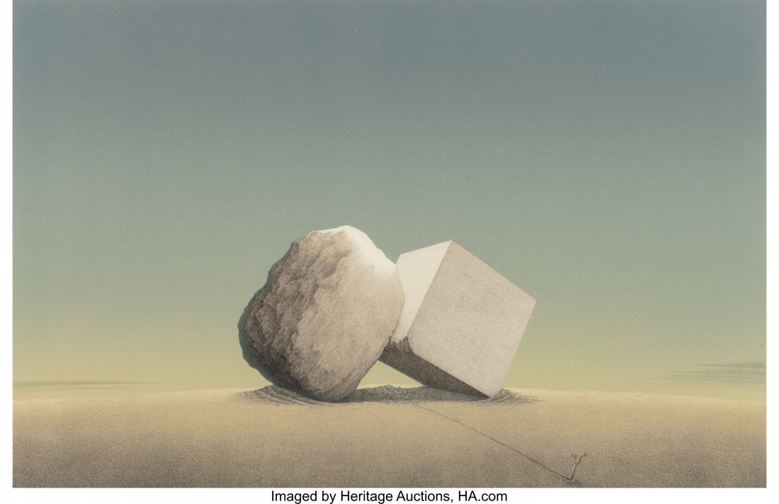 Bruce Lowney (American, b. 1937) Elemental Confl: Bruce Lowney (American, b. 1937) Elemental Conflict, 1980 Lithograph in color