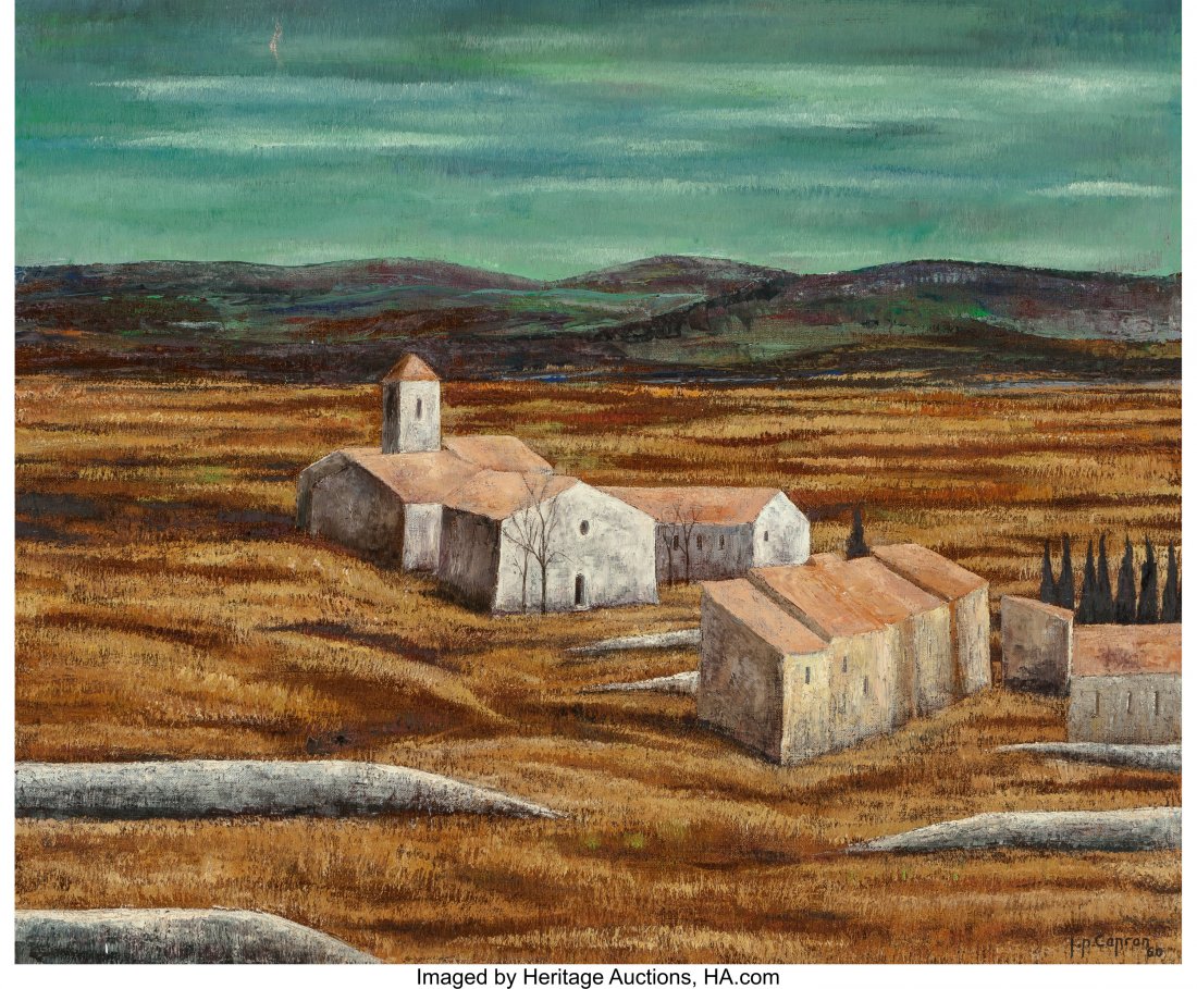 Jean-Pierre Capron (French, 1921-1997) Landscape: Jean-Pierre Capron (French, 1921-1997) Landscape, 1960 Oil on canvas 23-3/