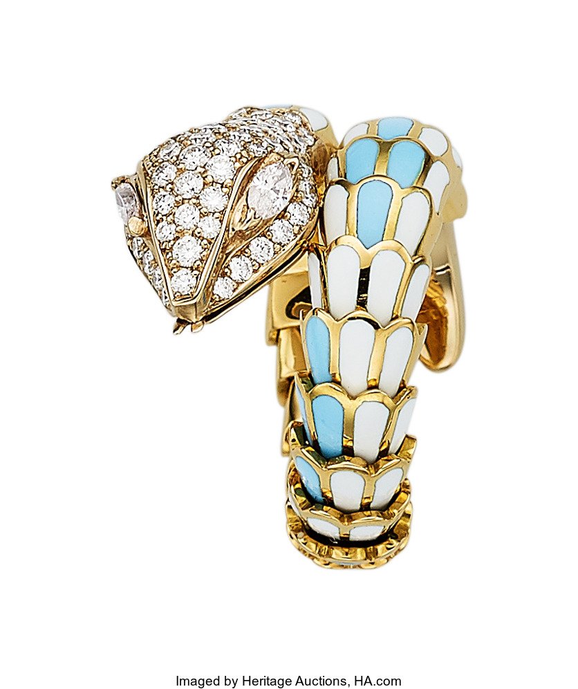 Colored Diamond, Diamond, Enamel, Gold Ring  The (1 of 3)