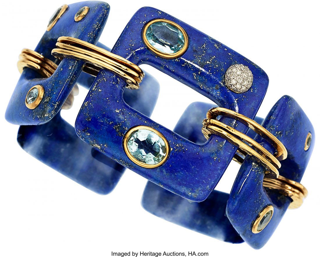 Multi-Stone, Diamond, Gold Bracelet   The bracel (1 of 1)