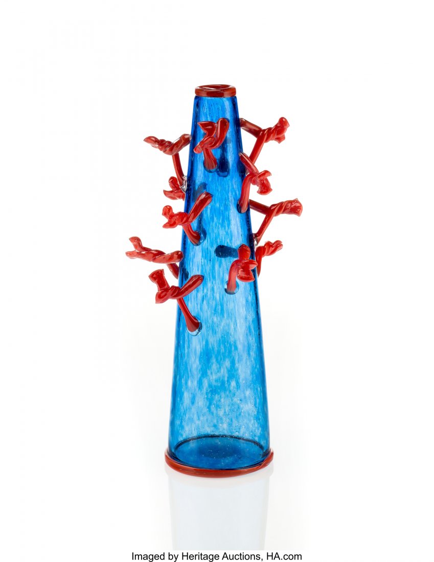 Dale Chihuly (American, b. 1941) Cobalt Blue and (1 of 4)