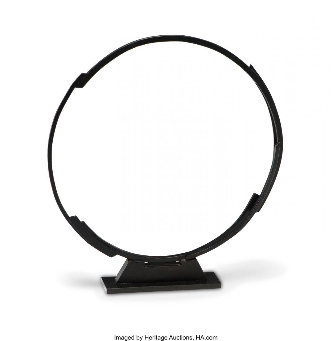 Bruno Romeda (Italian, 1933-2017) Circle, 1995 P: Bruno Romeda (Italian, 1933-2017)Circle, 1995Patinated bronze with marble b