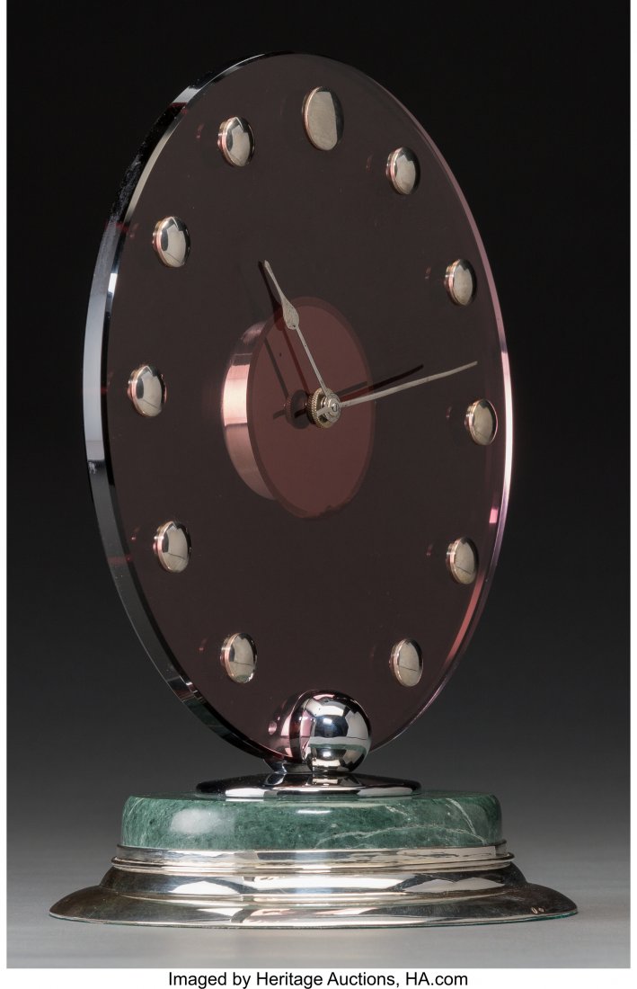 A Cartier Art Deco Silver, Amethyst Glass, and M (1 of 4)