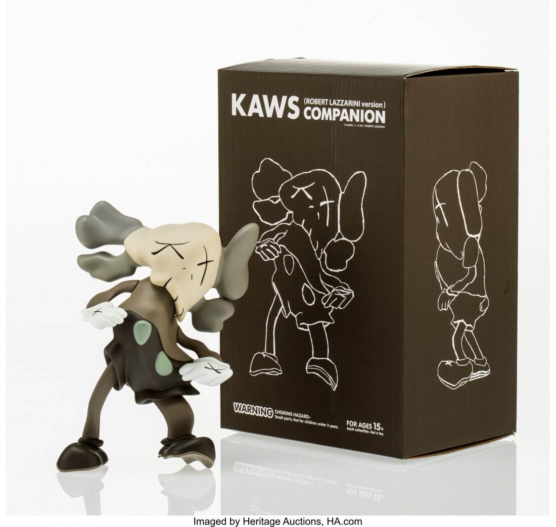 KAWS X Robert Lazzarini Companion (Brown), 2010: KAWS X Robert LazzariniCompanion (Brown), 2010Painted cast vinyl9 x 5 x