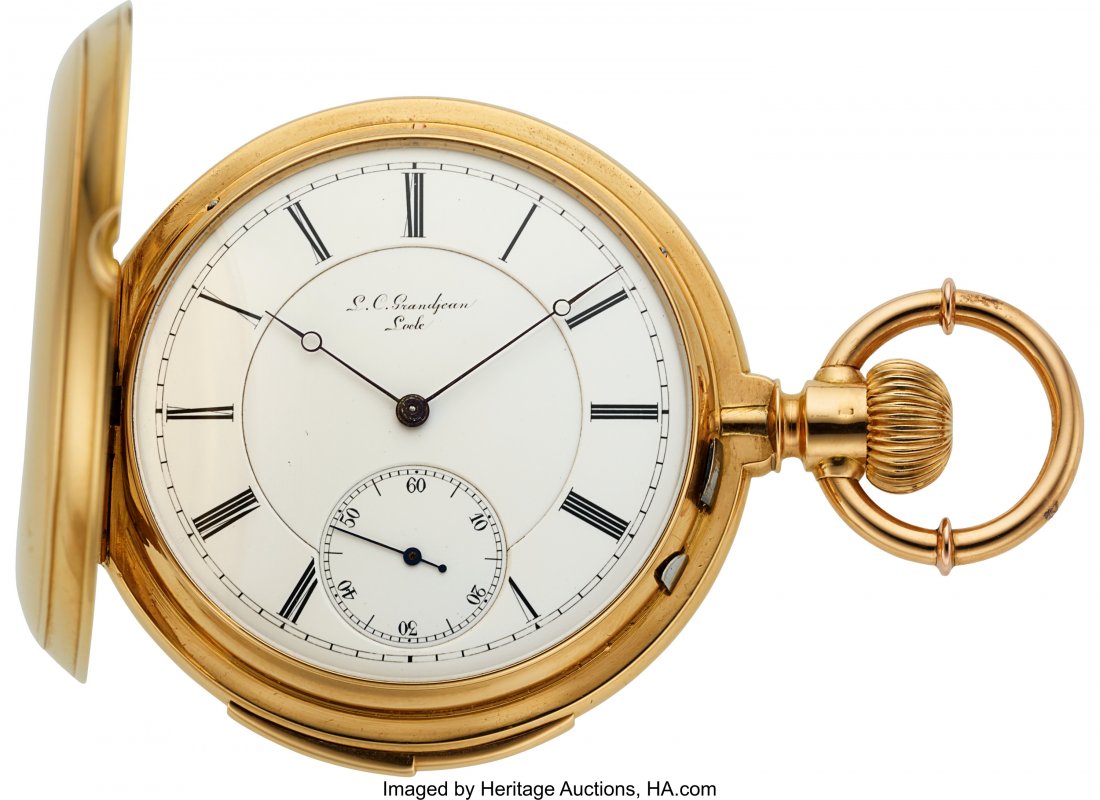 L.C. Grandjean Locle 18k Gold Five Minute Repeat (1 of 6)