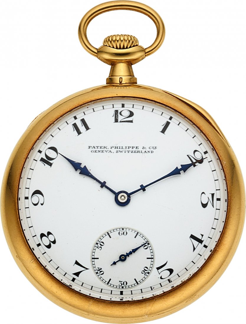54375 Patek Philippe & Co. Gold Pocket Watch & Chain