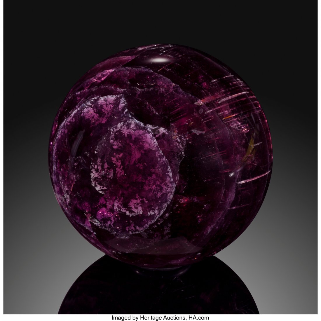 Rubellite Sphere Stone Source: Nigeria   This am (1 of 2)