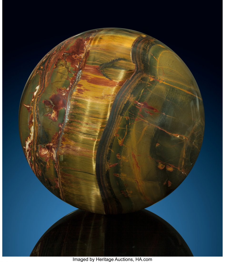 Tiger's-Eye Sphere Stone Source: Mt. Brockman St (1 of 2)