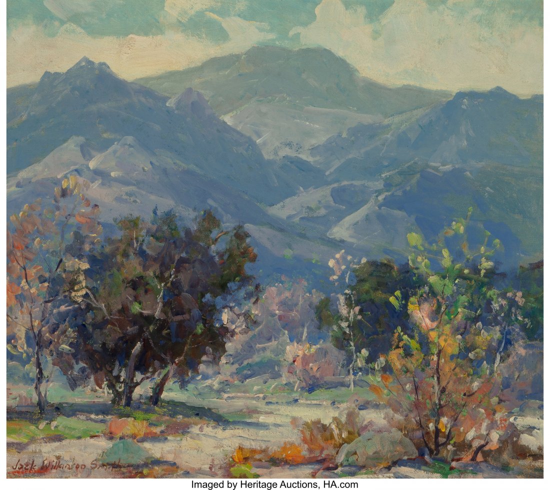 Jack Wilkinson Smith (American, 1873-1949) Dista: Jack Wilkinson Smith (American, 1873-1949)Distant MountainsOil on canvas la