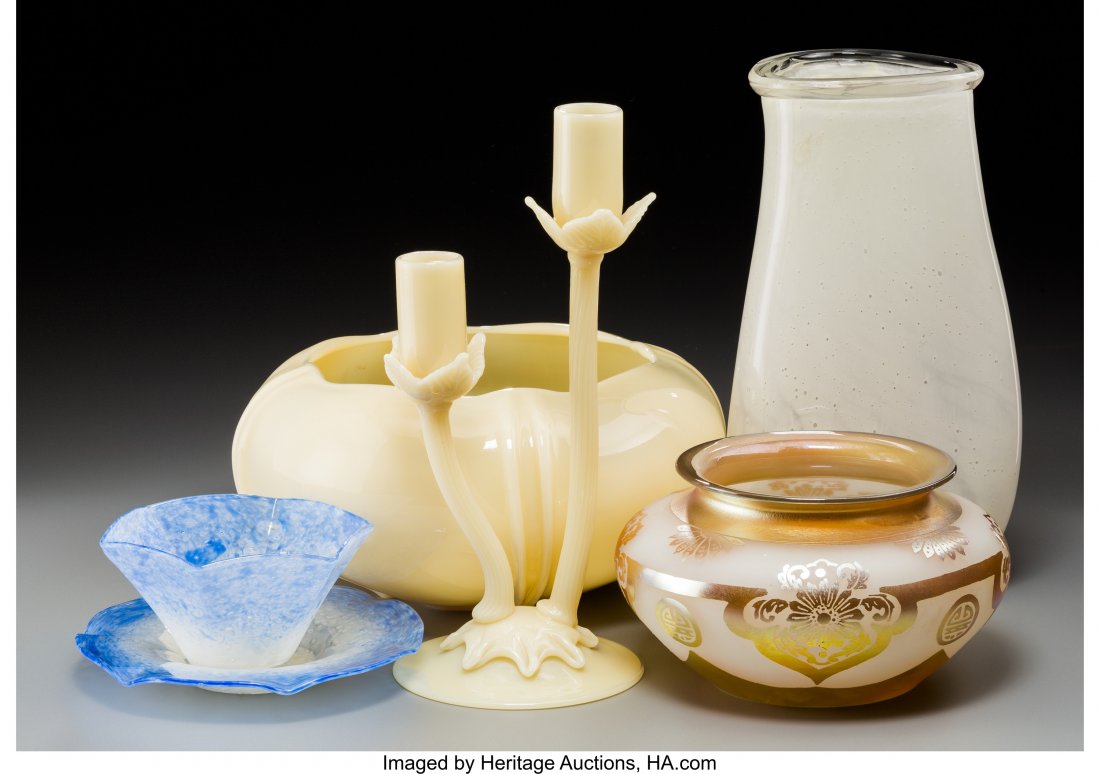 Six Various Steuben and American Glass Vessels F (1 of 2)