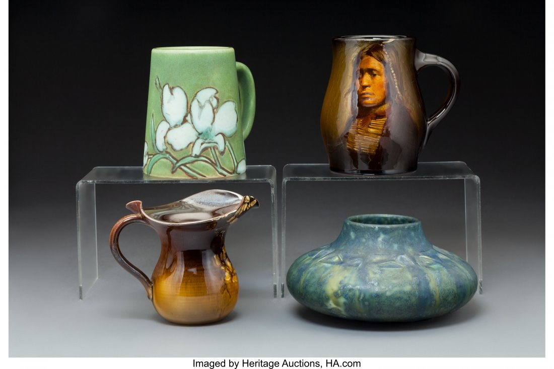 Four Rookwood Pottery Standard and Vellum Glaze (1 of 3)