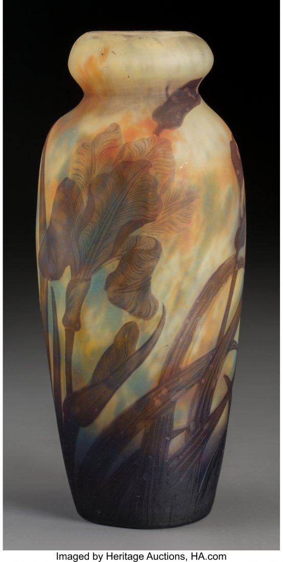 Muller Freres Overlay and Mottled Glass Bearded (1 of 3)