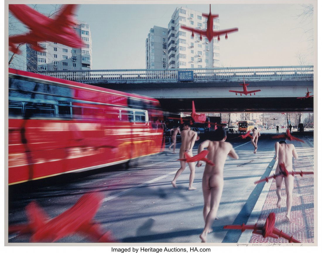 Chi Peng (b. 1981) Sprinting Forward, 2004 Digit: Chi Peng (b. 1981)Sprinting Forward, 2004Digital dye coupler46 x 58-3/4