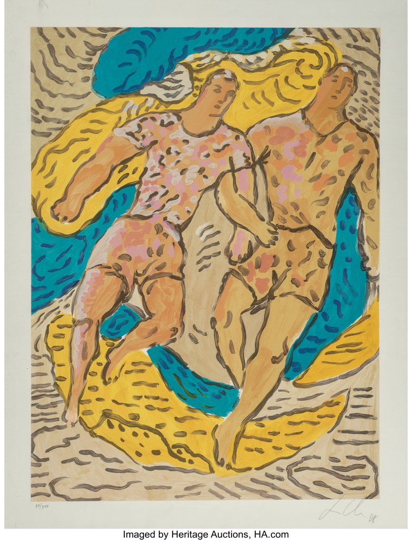 Sandro Chia (Italian, b. 1946) Athletes, from Of: Sandro Chia (Italian, b. 1946) Athletes, from Official Arts Portfolio of