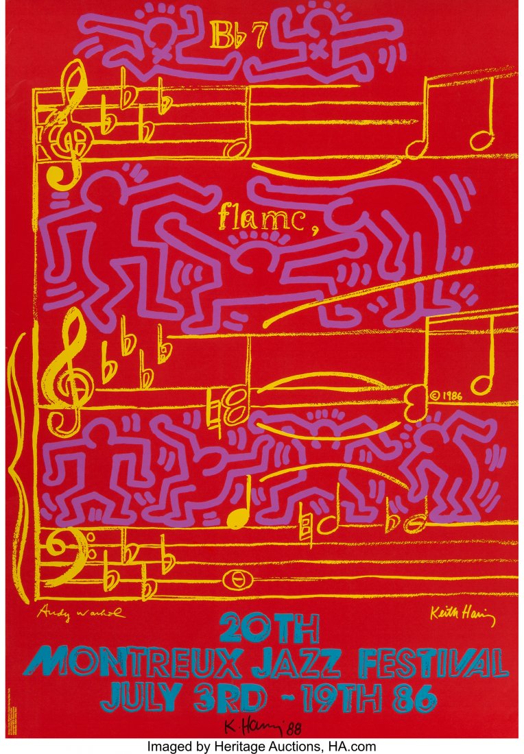 Keith Haring and Andy Warhol 20th Montreux Jazz: Keith Haring and Andy Warhol20th Montreux Jazz Festival, 1986Silkscreen in