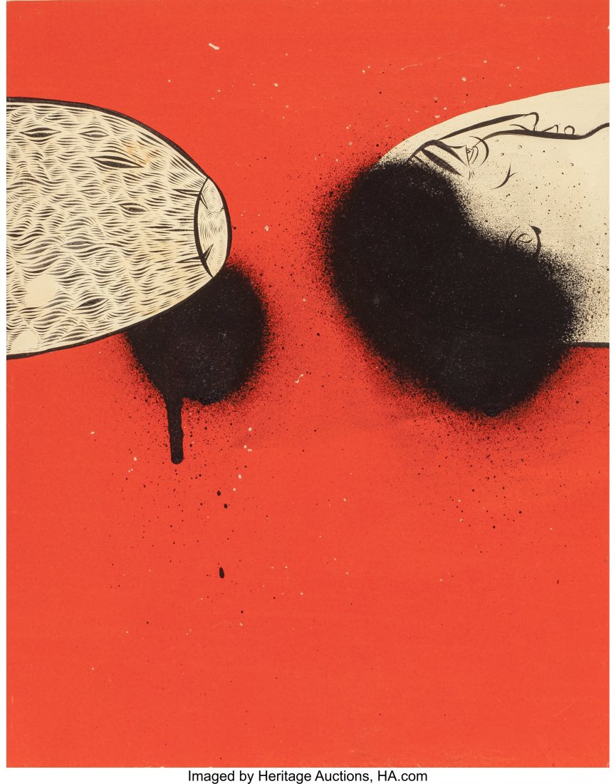 Barry McGee (American, b. 1966) Untitled, 2007 G: Barry McGee (American, b. 1966)Untitled, 2007Gouache and spray paint on pap