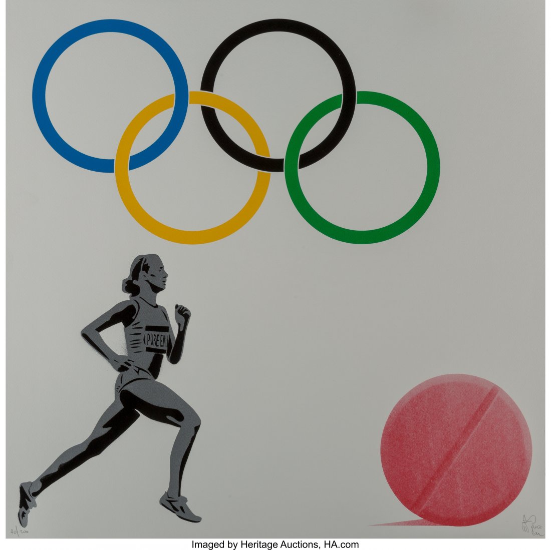 Pure Evil (Welsh, b. 1968) The New Logo for the: Pure Evil (Welsh, b. 1968)The New Logo for the Olympic Doping Team, 2016Scr