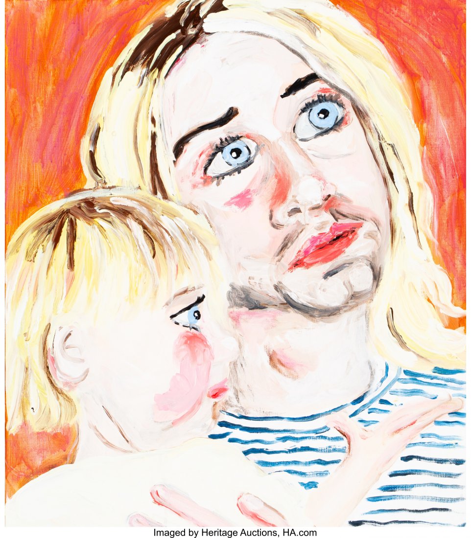 Stella Vine (British, b. 1969) Kurt and Francis: Stella Vine (British, b. 1969)Kurt and Francis Bean, 2005Oil on canvas3