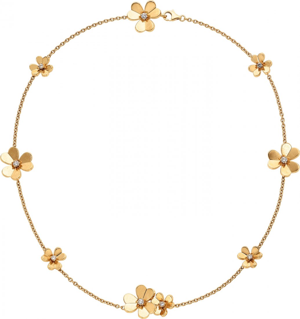 Diamond, Gold Necklace, Van Cleef & Arpels, Fren: Diamond, Gold Necklace, Van Cleef & Arpels, French The Frivole necklac