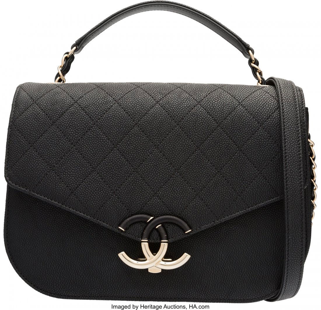 Chanel Cuba Collection Black Caviar Leather CC F (1 of 4)