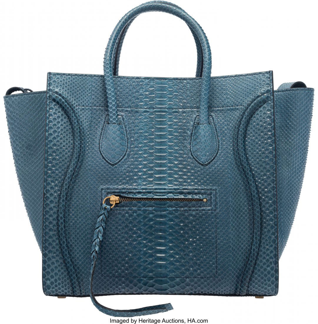 Celine Blue Python Phantom Luggage Tote Bag Cond (1 of 4)