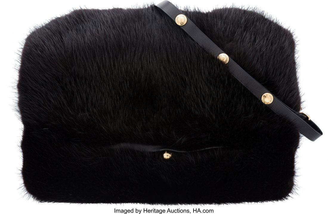 Louis Vuitton Black Mink Hand Muff Condition: 2 (1 of 4)