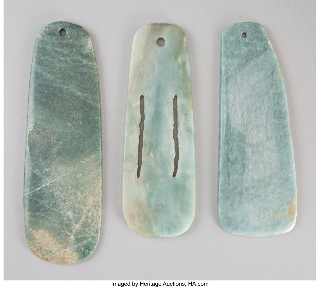 Three Maya Belt Bangles c. 250 - 600 AD   Carved (1 of 2)