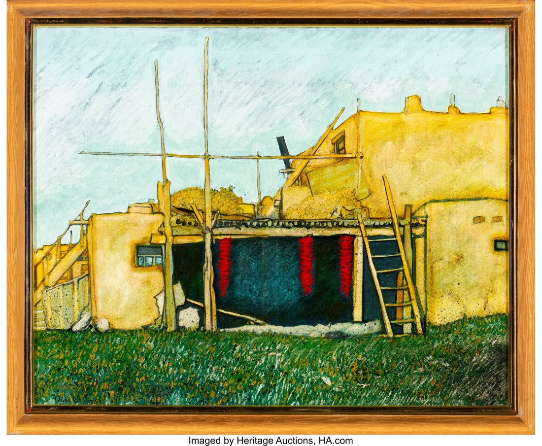 Kevin Red Star (Crow, b. 1943)  Pueblo Section, (1 of 4)