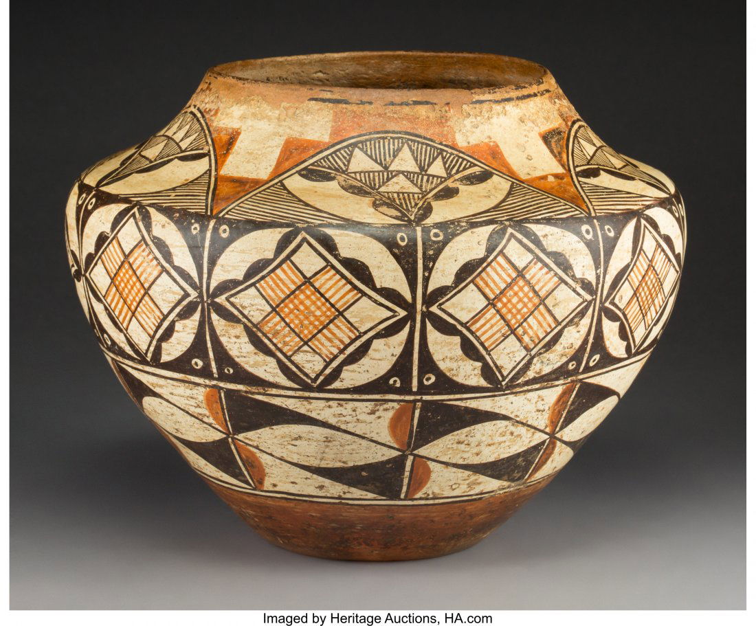 A Laguna Polychrome Storage Jar c. 1925   clay, (1 of 1)