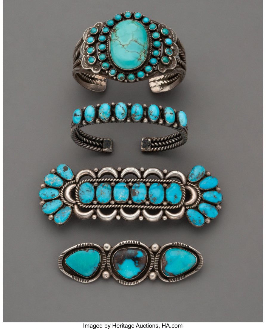 Four Navajo Jewelry Items c. 1960   including tw (1 of 1)