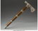 70246: A Plains Pipe Tomahawk c. 1860 wood, iron, pew