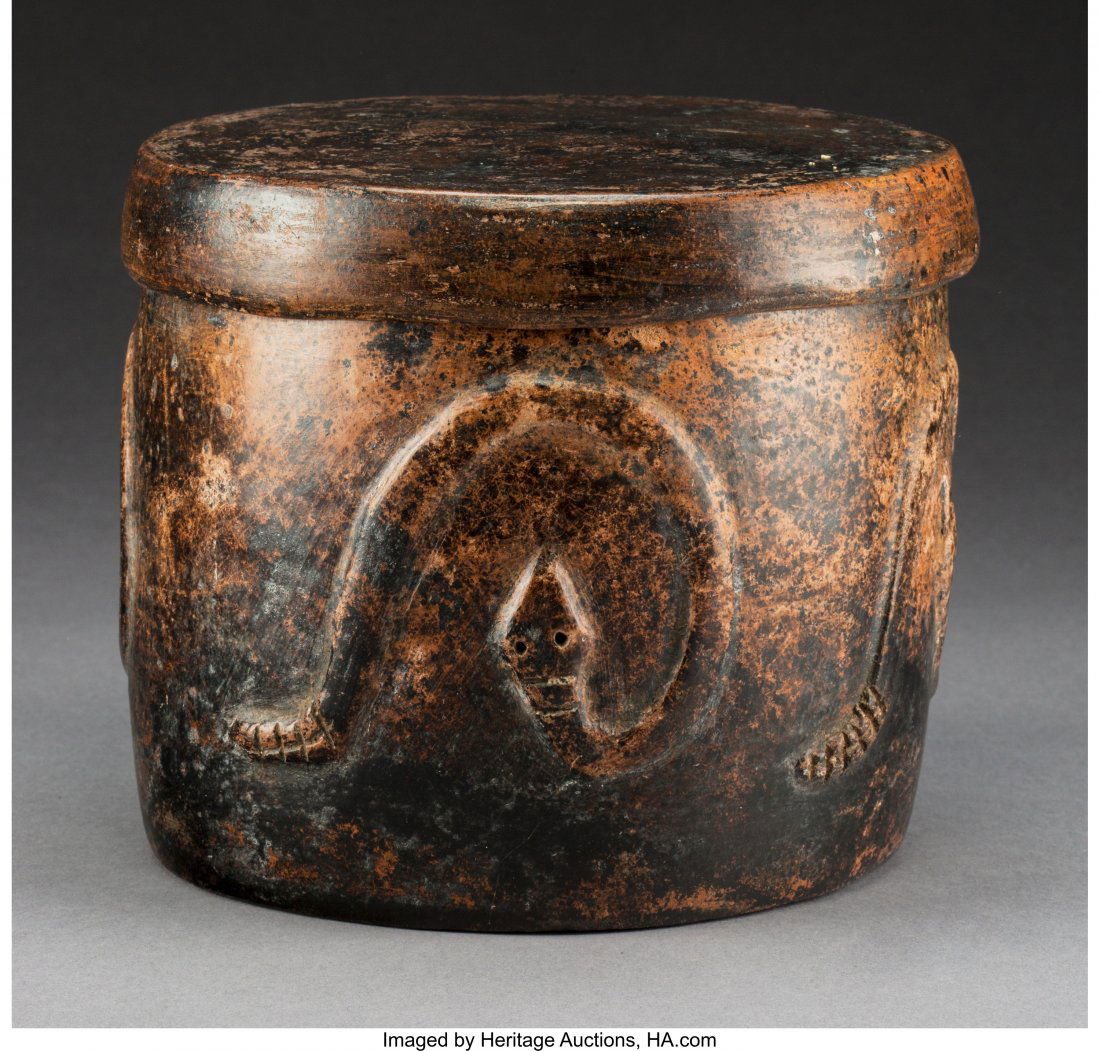 A Colima Lidded Vessel c. 250 BC - 250 AD  The w (1 of 2)
