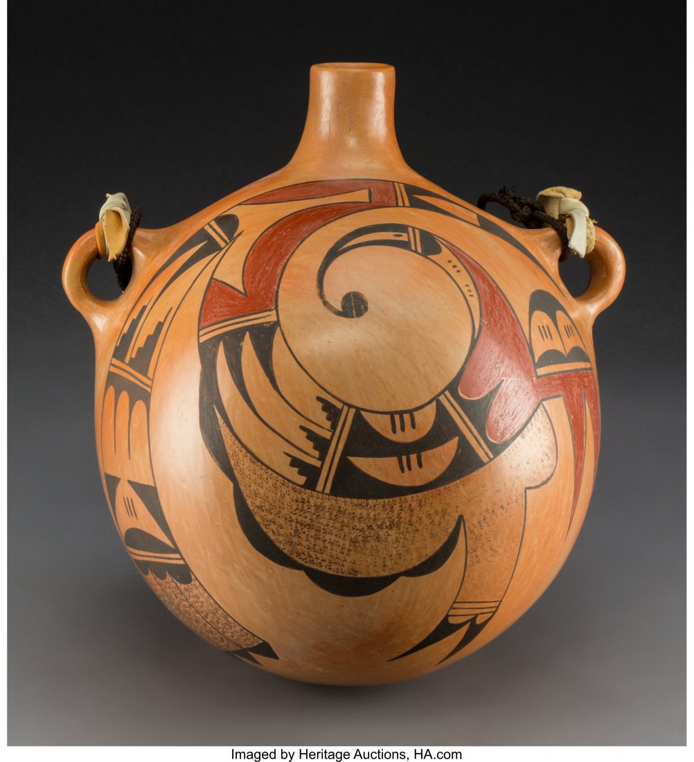 A Contemporary Hopi Polychrome Canteen Garnet Pa (1 of 2)