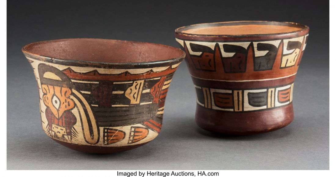 Two Nazca Polychrome Bowls c. 400-600 AD   One, (1 of 2)