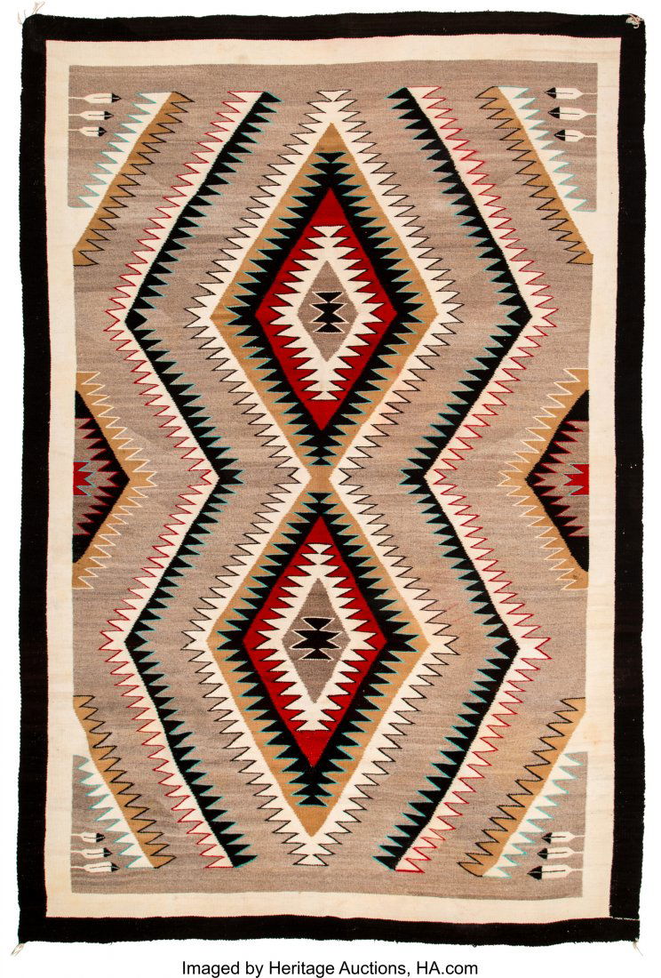 A Navajo Regional Rug Red Mesa c. 1950   native (1 of 2)
