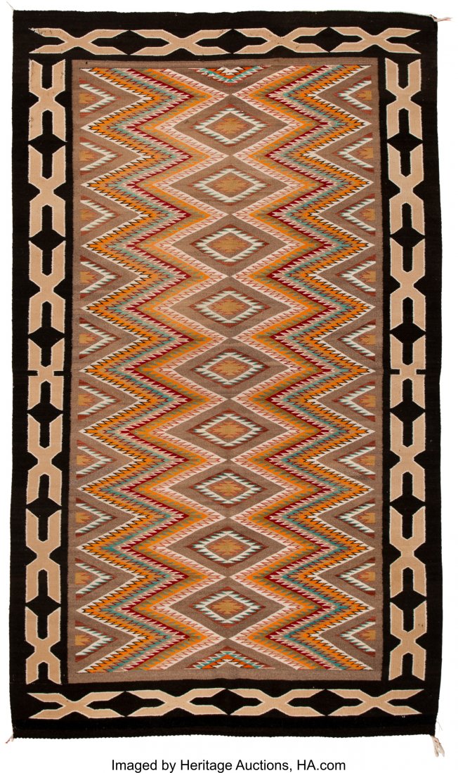 A Navajo Regional Rug Teec Nos Pos c. 1955   woo (1 of 2)