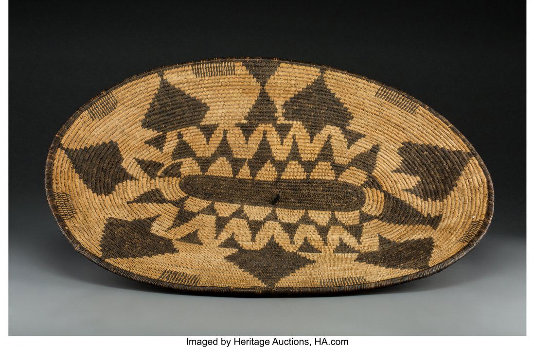 A Large Apache Coiled Tray    c. 1900  willow, d (1 of 1)