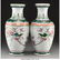 78373: A Pair of Chinese Enameled Porcelain Parrots wit
