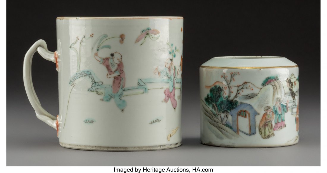A Chinese Export Porcelain Mug and Famille Rose (1 of 4)