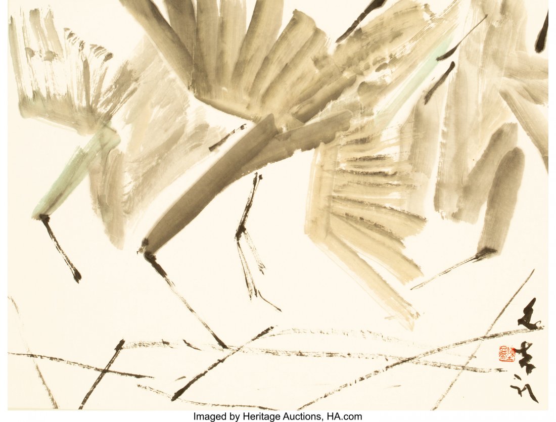 Chen Wen Hsi (Singaporean, 1906-1991) Folio Albu: Chen Wen Hsi (Singaporean, 1906-1991)Folio Album, (eight works)Ink and colo