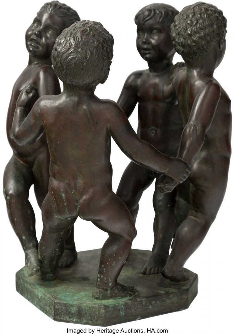 Wheeler Williams (American, 1897-1972) Les Enfan: Wheeler Williams (American, 1897-1972)Les Enfants, 1924-28Bronze with verdi